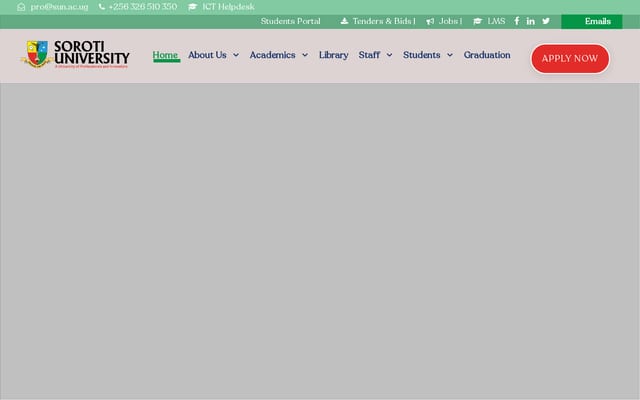 Screenshot of sun.ac.ug