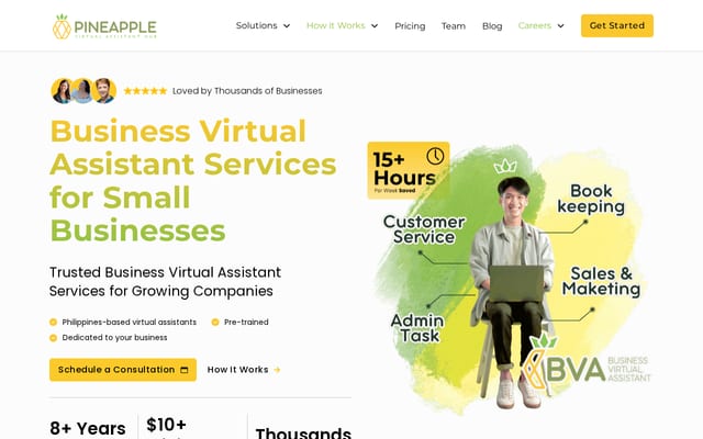 Screenshot of pineapplestaffing.com