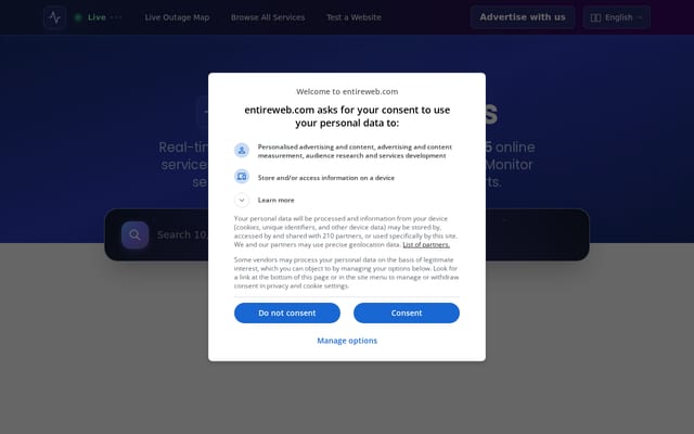 Screenshot of entireweb.com