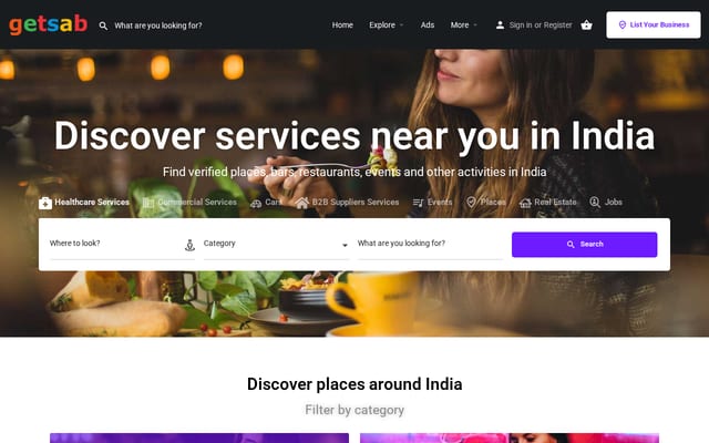 Screenshot of getsab.com