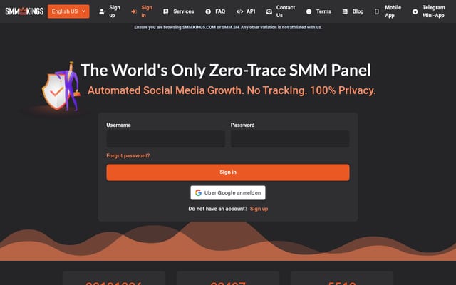 Screenshot of smmkings.com