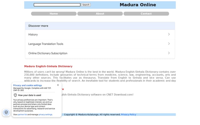 Screenshot of maduraonline.com