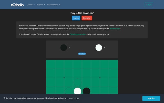 Screenshot of eothello.com