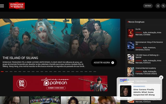 Screenshot of donghuanosekai.com