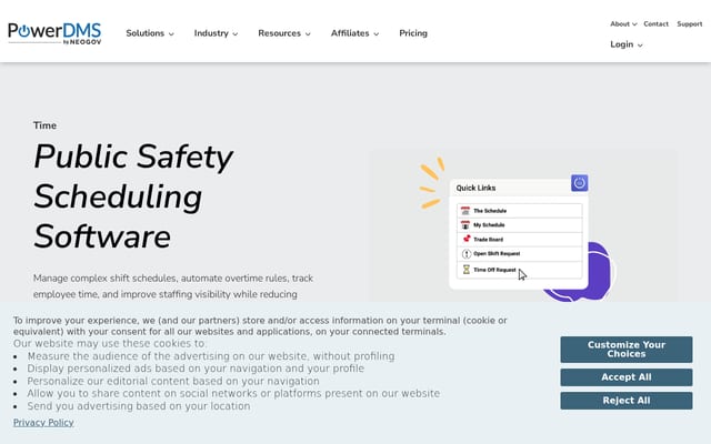 Screenshot of planitschedule.com