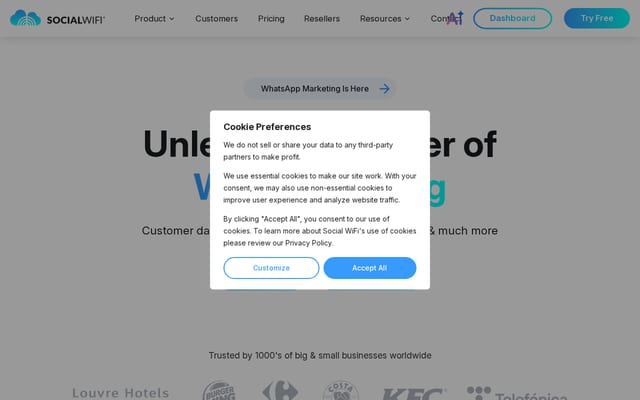 Screenshot of socialwifi.com