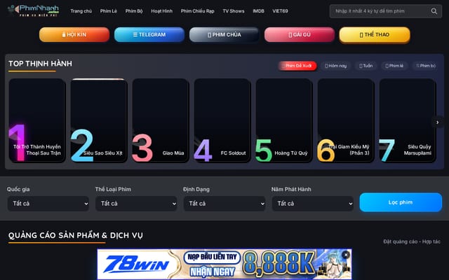 Screenshot of phimnhanh.online