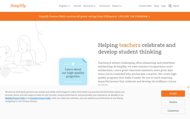 Screenshot of amplify.com