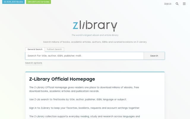 Screenshot of z-lib.id