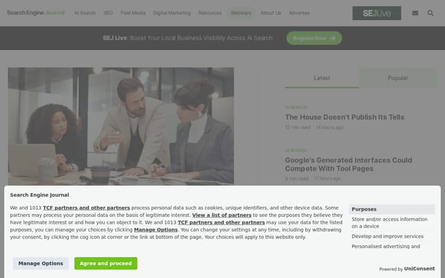 Screenshot of searchenginejournal.com