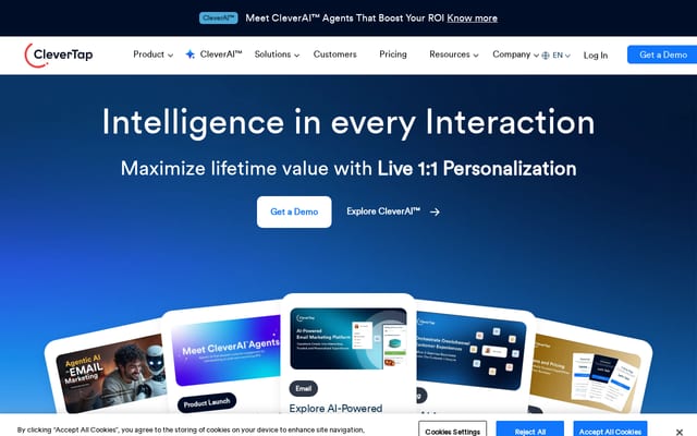 Screenshot of clevertap.com