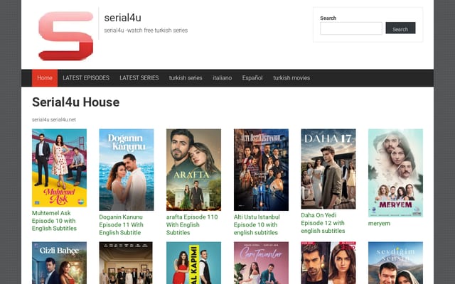 Screenshot of serial4u.net