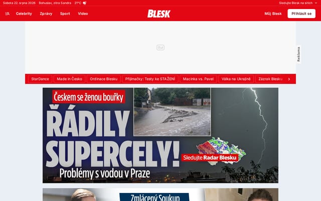 Screenshot of blesk.cz