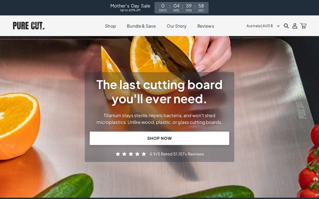 Screenshot of purecut.co