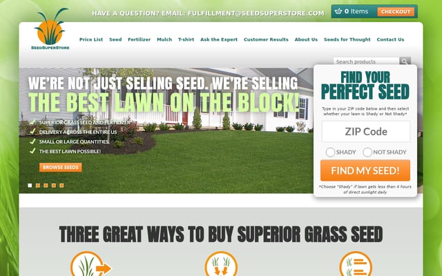 Screenshot of seedsuperstore.com