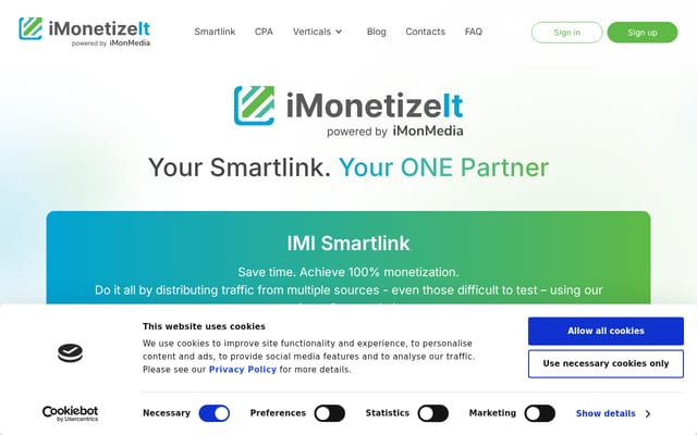 Screenshot of imonetizeit.com