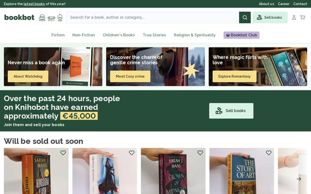 Screenshot of bookbot.com