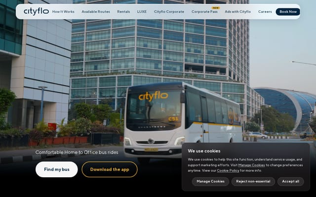 Screenshot of cityflo.com