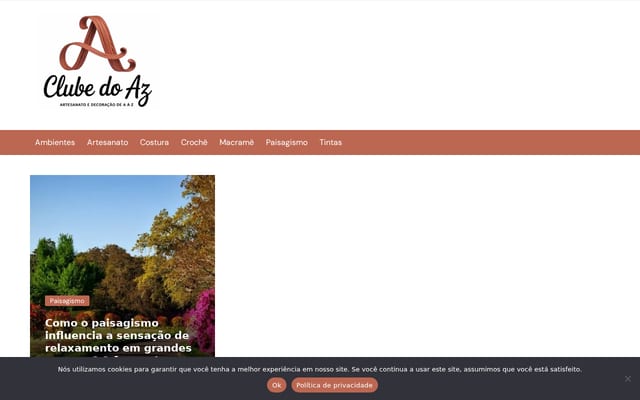 Screenshot of clubedoaz.com.br