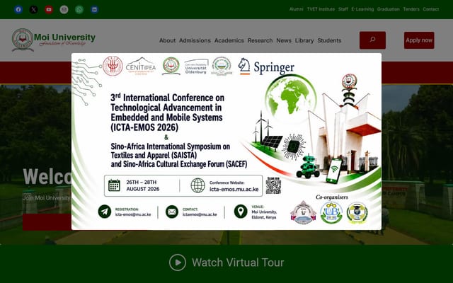 Screenshot of mu.ac.ke