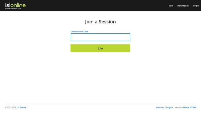 Screenshot of islonline.net
