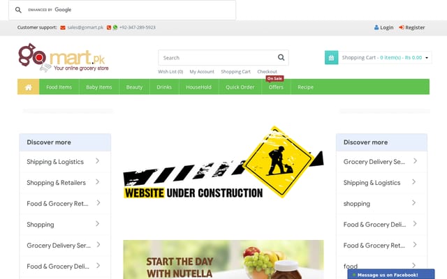 Screenshot of gomart.pk