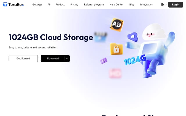 Screenshot of 1024terabox.com