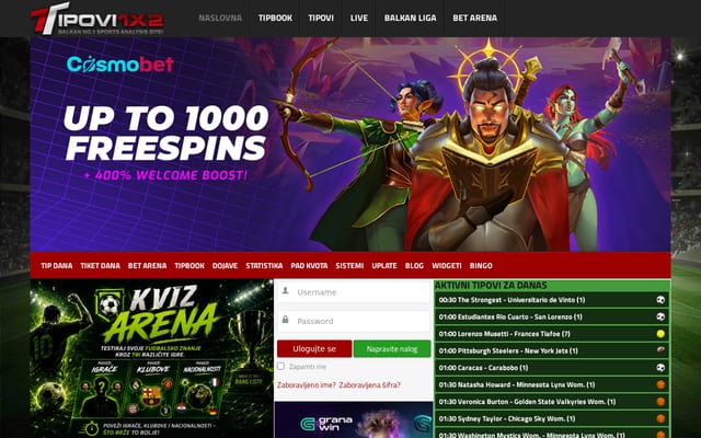 Screenshot of tipovi1x2.net