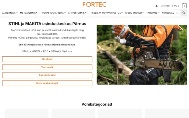 Screenshot of fortec.ee