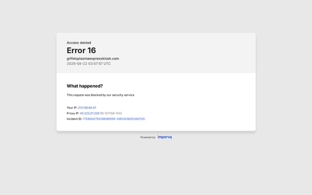 Screenshot of grifolsplasmaexpresskiosk.com