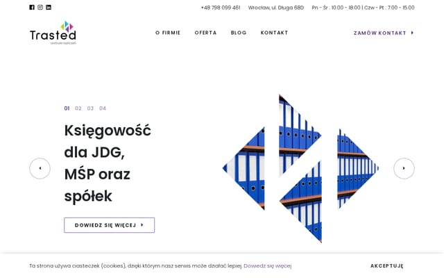 Screenshot of trasted.pl
