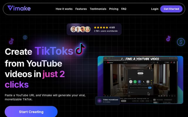 Screenshot of vimake.ai