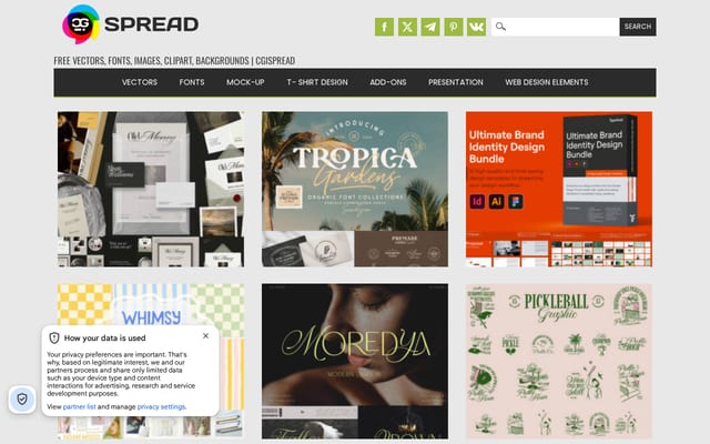 Screenshot of cgispread.com