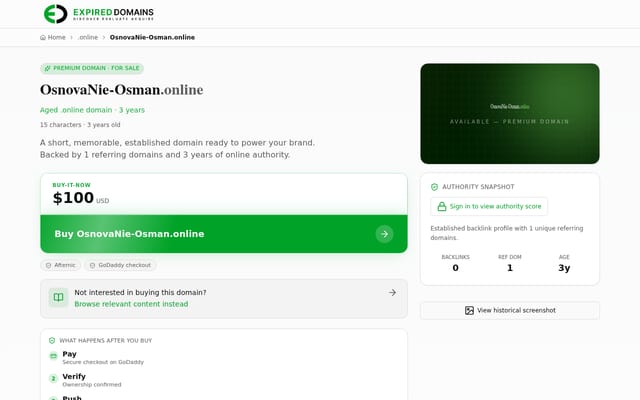 Screenshot of osnovanie-osman.online