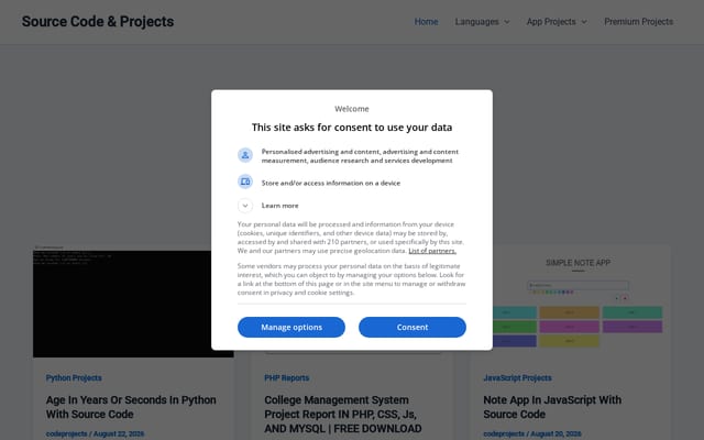 Screenshot of code-projects.org