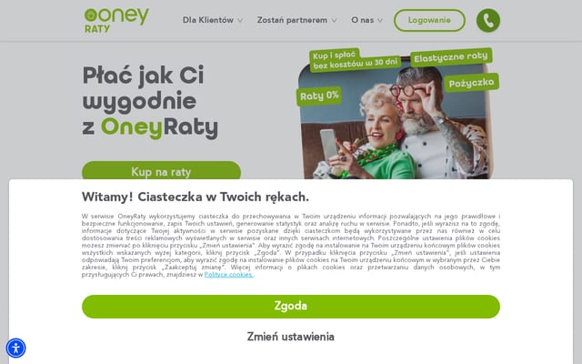 Screenshot of oneyraty.pl