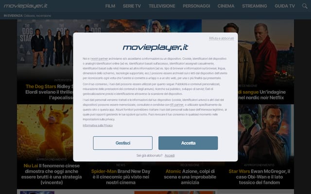 Screenshot of movieplayer.it