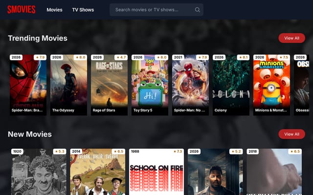 Screenshot of smovies.live