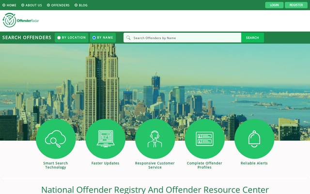 Screenshot of offenderradar.com