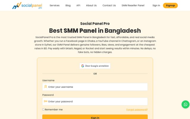 Screenshot of socialpanel.pro