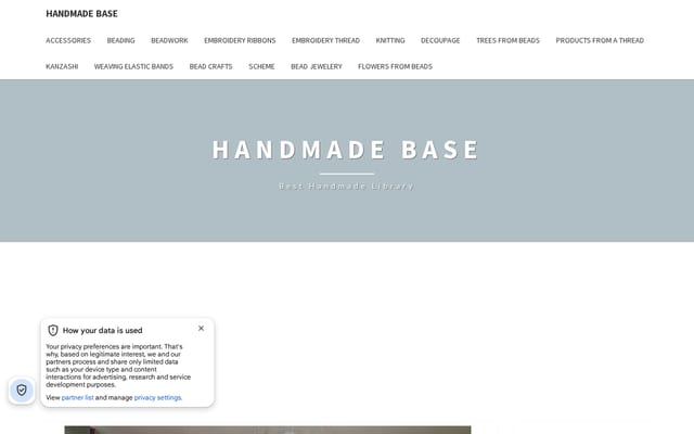Screenshot of handmadebase.com