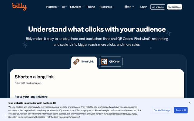 Screenshot of bit.ly