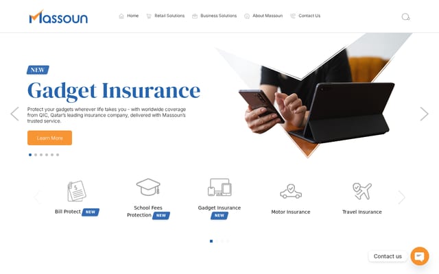 Screenshot of massoun.com.qa