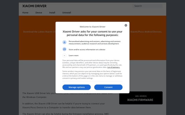Screenshot of xiaomidriver.com