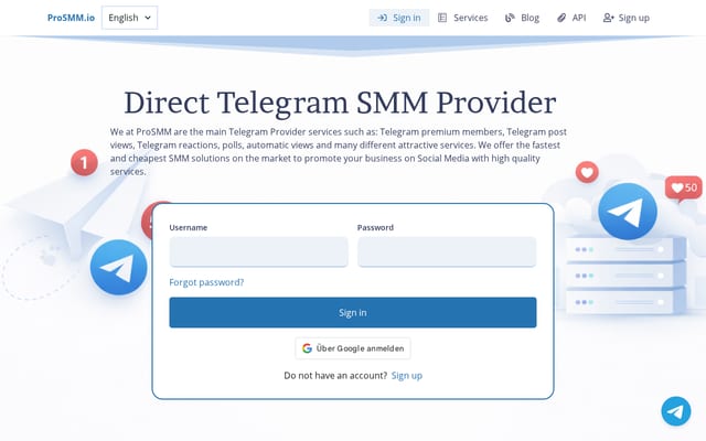 Screenshot of prosmm.io