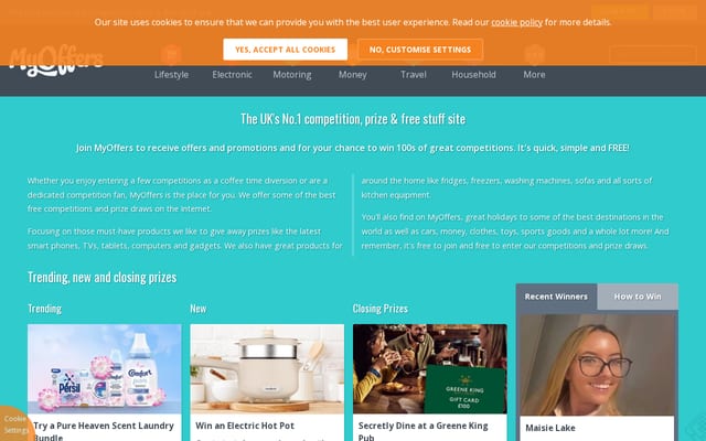 Screenshot of myoffers.co.uk