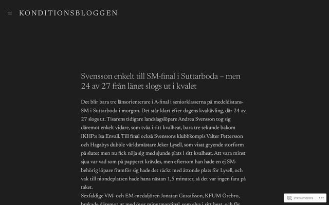 Screenshot of konditionsbloggen.com