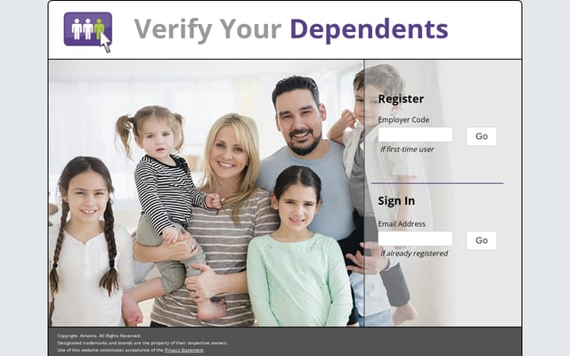 Screenshot of mydependents.com