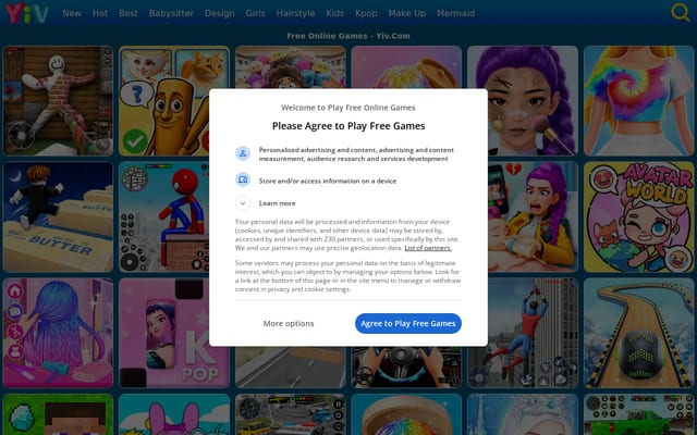 Screenshot of yiv.com