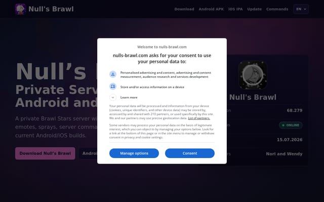 Screenshot of nulls-brawl.com